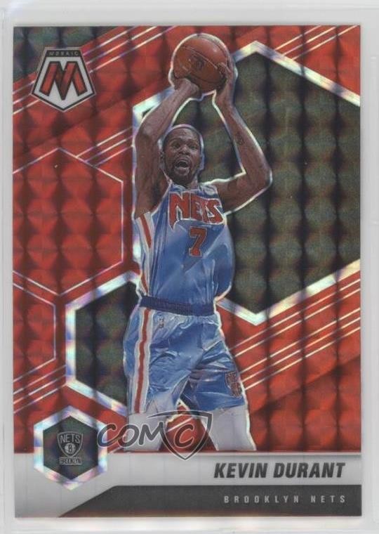 2020-21 Panini Mosaic Red Mosaic Prizm Kevin Durant #7 4xw