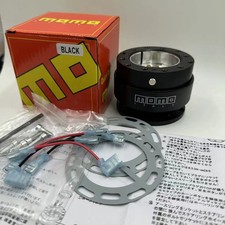 Momo Black 6 Hole Universal Car Steering Wheel Quick Release Hub Adapter