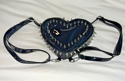 emo mini backpack Bat Purse Gothic: Leather Goth Backpack With Wings Mini Bookbags for Women Satchel Shoulder Daypack Black Fashion, Travel Halloween Goth Bag : Clothing, Shoes & Jewelry Homvik denim backpack with star