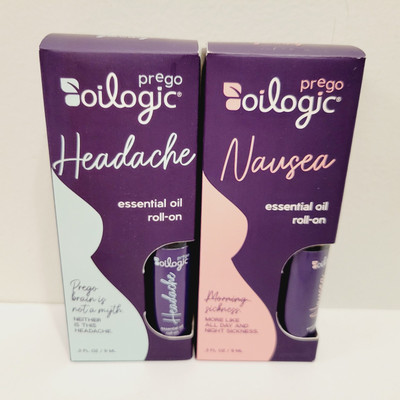 Oilogic Prego Headache Nausea Essential Oil Roll On Lavender Ginger Lemon Oils