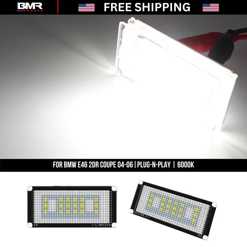 Luces LED de matrícula para 04-06 BMW E46 LCI 325Ci 330Ci M3 cupé | 6000K SMD Foto 2 de 4