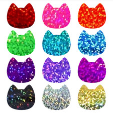 Holographic Sparkle Cat Stickers - Choose a Size and Color