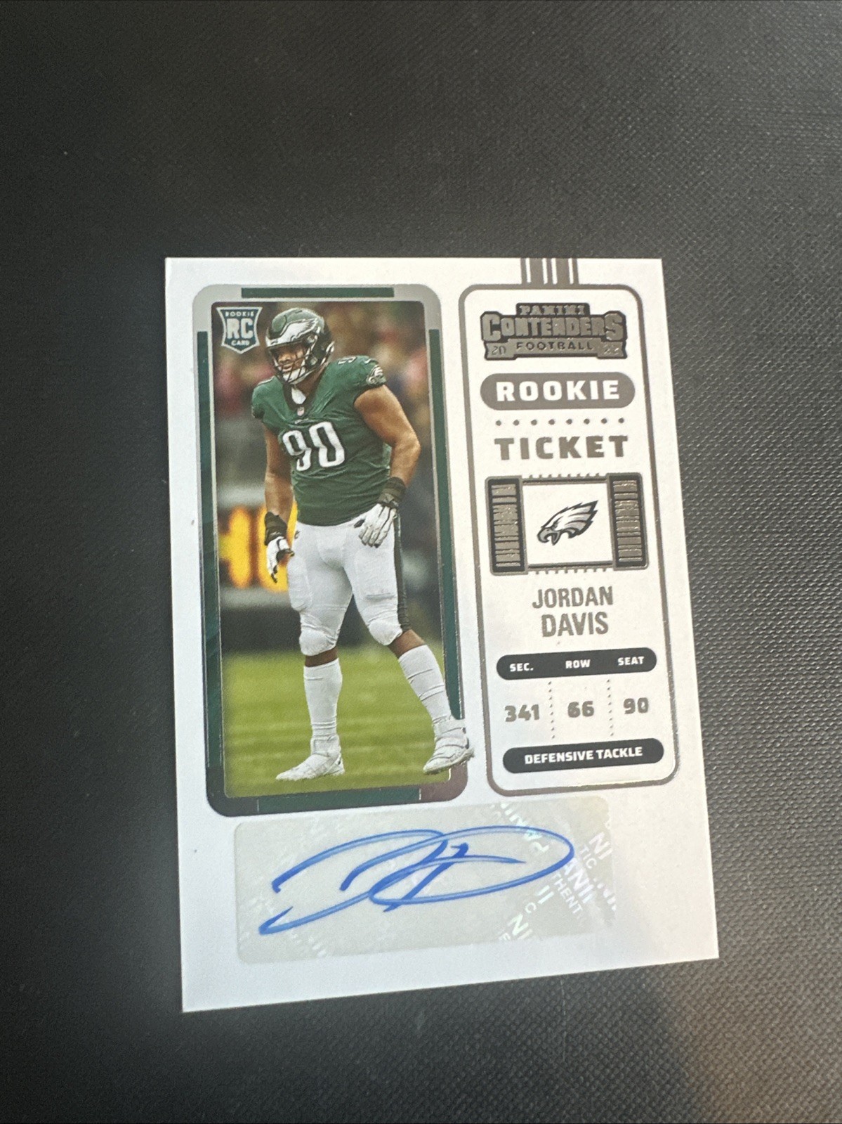 2022 Panini Contenders Optic - Rookie Ticket Autographs Jordan Davis #175 Silver