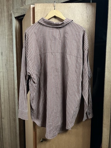 Calia (Size XL) Oversize Sleeve Button Down Top Coverup Linen Blend Lagenlook - Picture 6 of 7