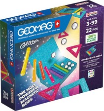 Geomag Glitzerplatten Recycelt 22 Teile Magnetbauset Glitzer Spielzeug Magnete