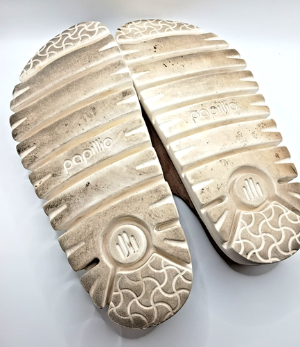 Sandalias de plataforma gruesas Papillio de Birkenstock Arizona beige arena cálida L8 M6 - Imagen 7 de 8