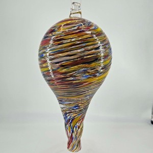 Hand Blown Glass Teardrop shaped large ornament Suncatcher 11"