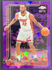 Andrew Wiggins 2025-26 Topps Chrome Sapphire Purple Base /75 #180