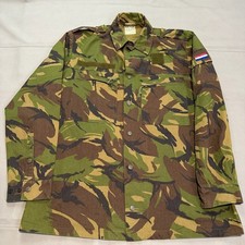 VTG Belgian Army Paint Brush Stroke Jigsaw Camo Jacket Military Field XL Combat-
