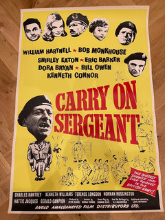 Carry On Sergeant Original British Film Movie Poster 1958 Kenneth Williams