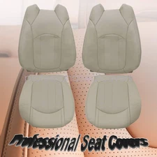 Driver & Passenger Bottom & Top Leather Seat Cover Tan For 08-12 Buick Enclave