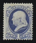 CKStamps: US Stamps Collection Scott#145 1c Franklin Unused NG