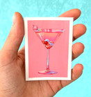 ACEO original,2.5x3.5 in, Martini, Cocktail, Olives, Food, Bar, Drink — photo 1