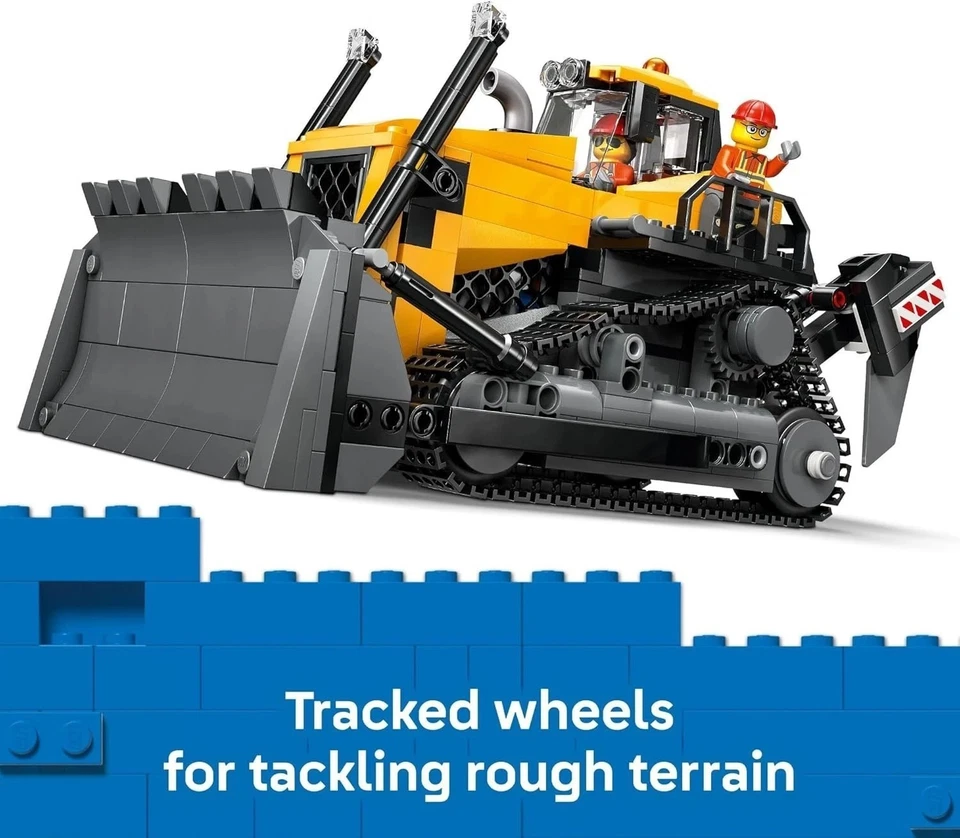 LEGO City Bulldozer Amarillo Sitio de Construcción Juguete de Construcción para Niños, Edades 8+, NUEVO Foto 3 de 4