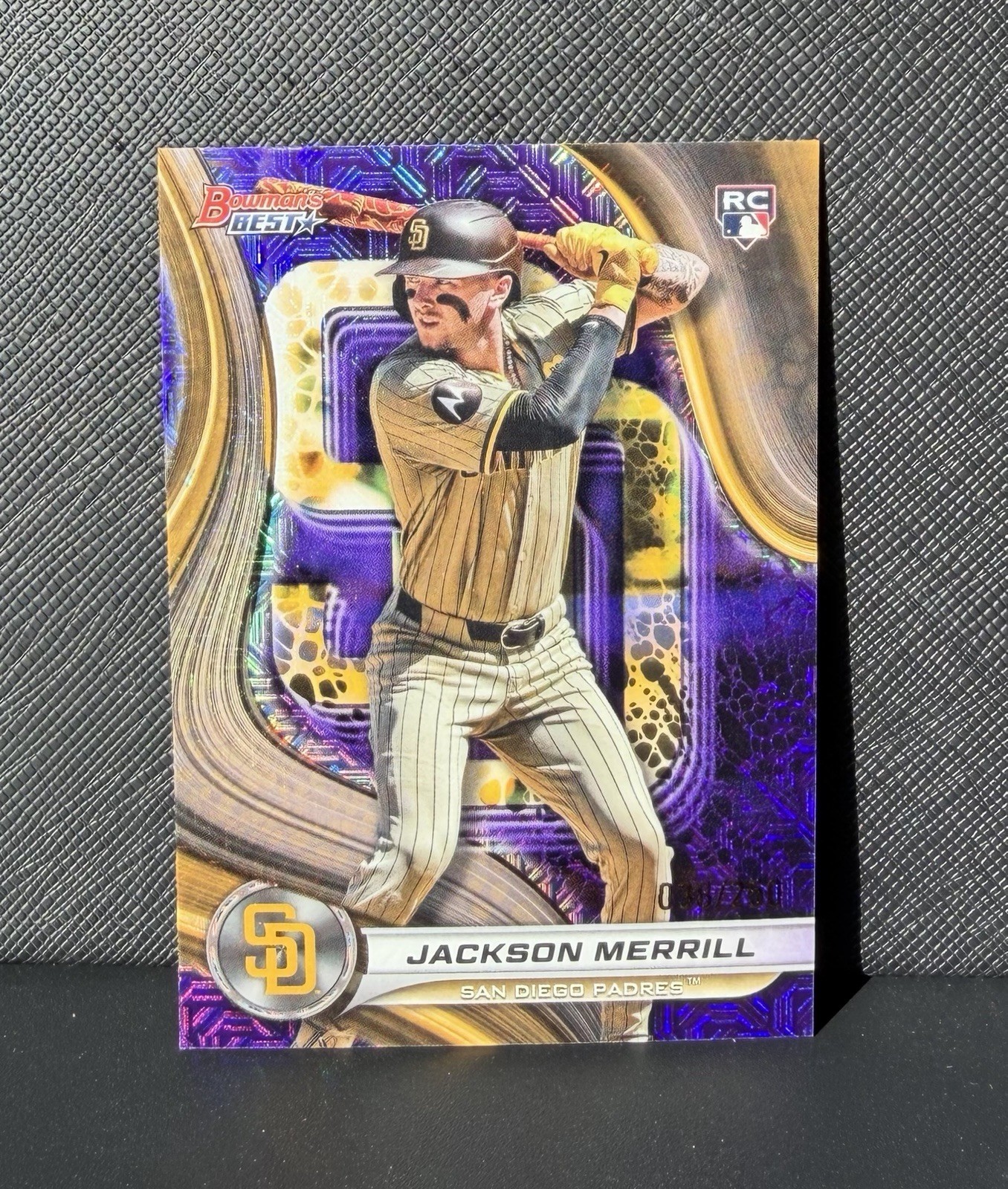 2024 Bowman’s Best Jackson Merrill Purple Refractor Rookie Card /250