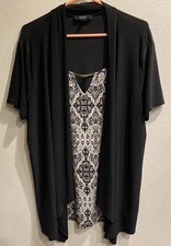 Naïf Women’s Plus Size 2X Multicolor Polyester Blend Floral Blouse/overshirt