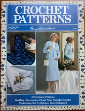 Vtg 1989 Crochet Patterns by Herrschners 18 Patterns Sweaters Baby Afghans Filet