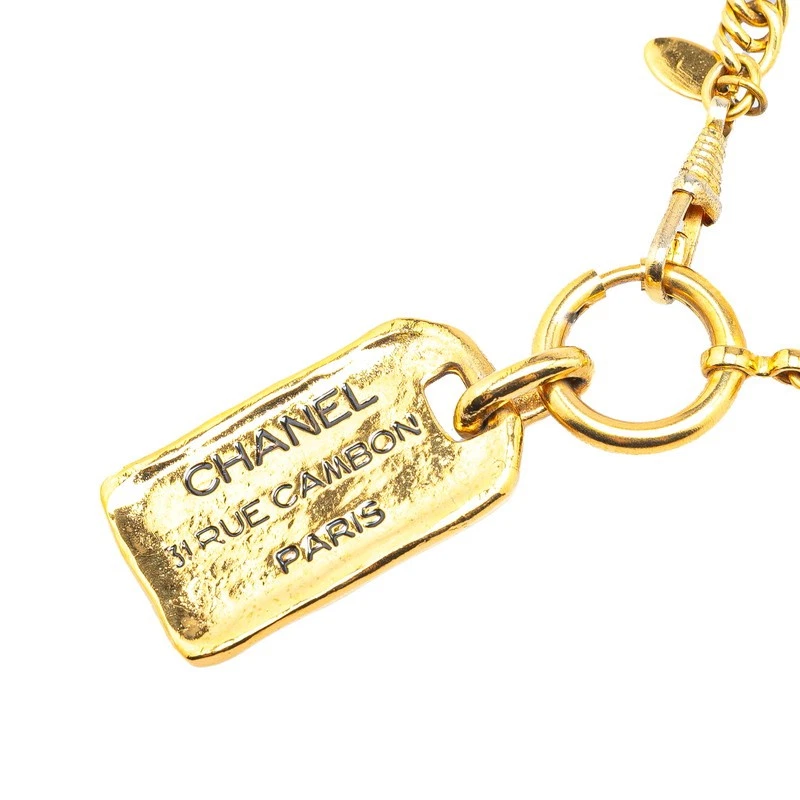 Collana CHANEL Vintage 31 Rue Cambon Paris Catena Placcata Oro Donna