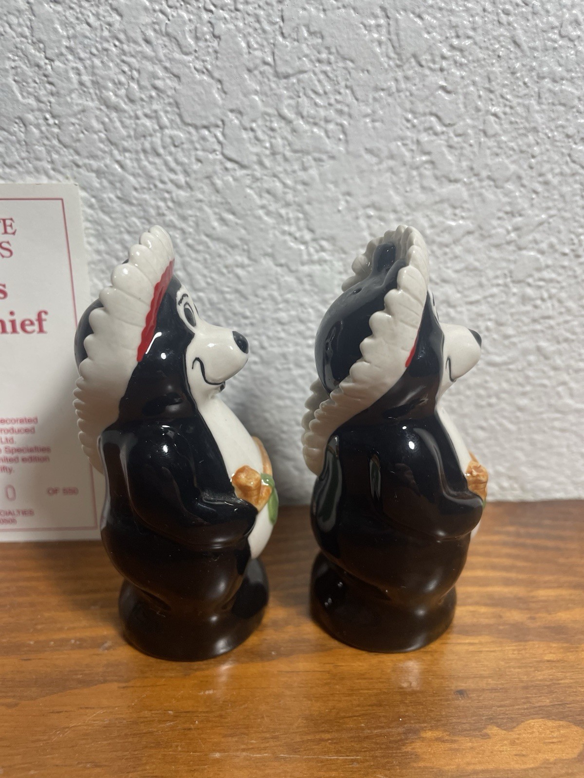Hamms Beer Indian Chief Salt And Pepper Shaker Special Light Set With Card #10