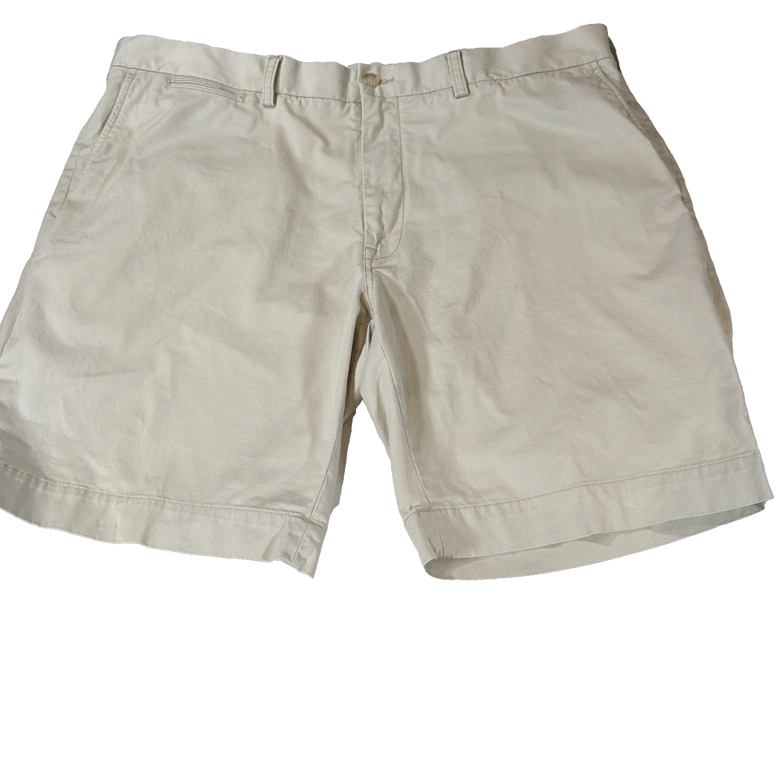 Polo Ralph Lauren Mens Classic Fit 9.5 in Chino Shorts Khaki Tan Size 40 Cotton