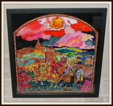 Russian American Tempera painting, Capture of Kazan, Nicholas Roerich, 1913