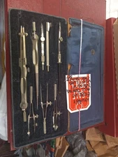 Vintage Keuffel & Esser Co. Anvil Draftings Drawing DRAFTING SET In Case Old