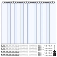 VEVOR 8 PCS PVC Strip Curtain 84 x 48 x 0.08 in Walk in Freezer Curtain
