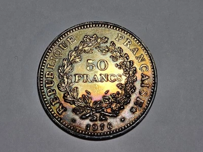 Pièce Argent 50 Francs 1976 Non Nettoyée - Photo 1/4