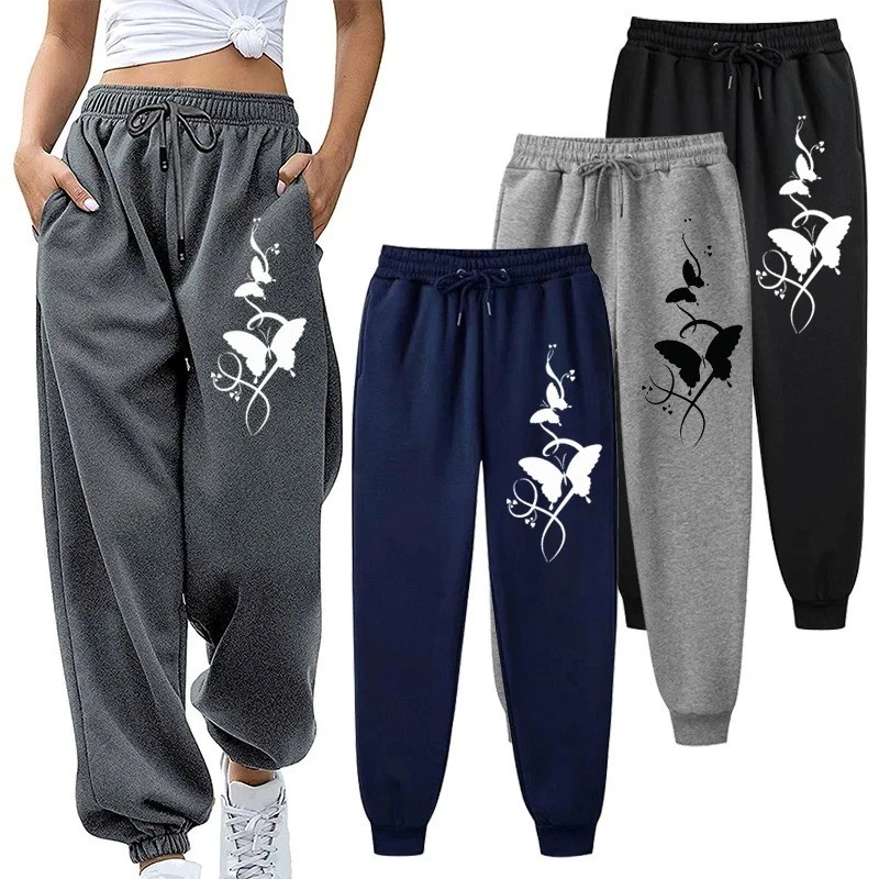 Women’s Casual Sweatpants Drawstring Trousers Versatile with Pockets