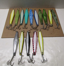 VINTAGE TUNA LURES * SALAS 5X & BABY 5X SURFACE JIG *VINTAGE IRON JIG ** 15 JIGS