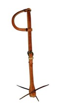 Western leather one ear bridle headstall hand tied USA Berlin custom cowboy H310