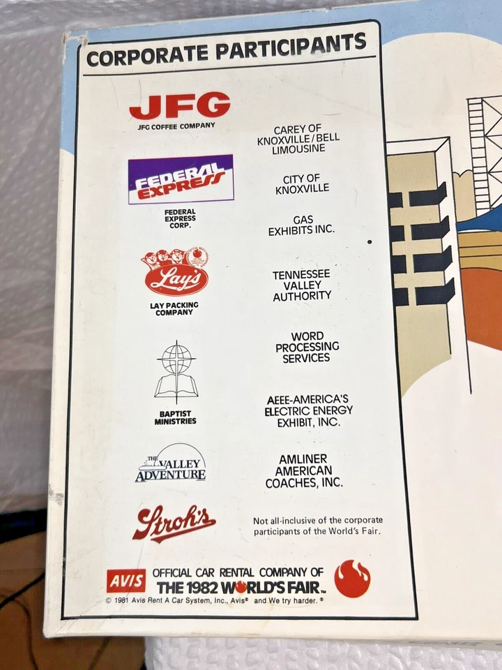 Juego de mesa Knoxville World's Fair 1982 de colección raro difícil de encontrar completo Foto 3 de 4