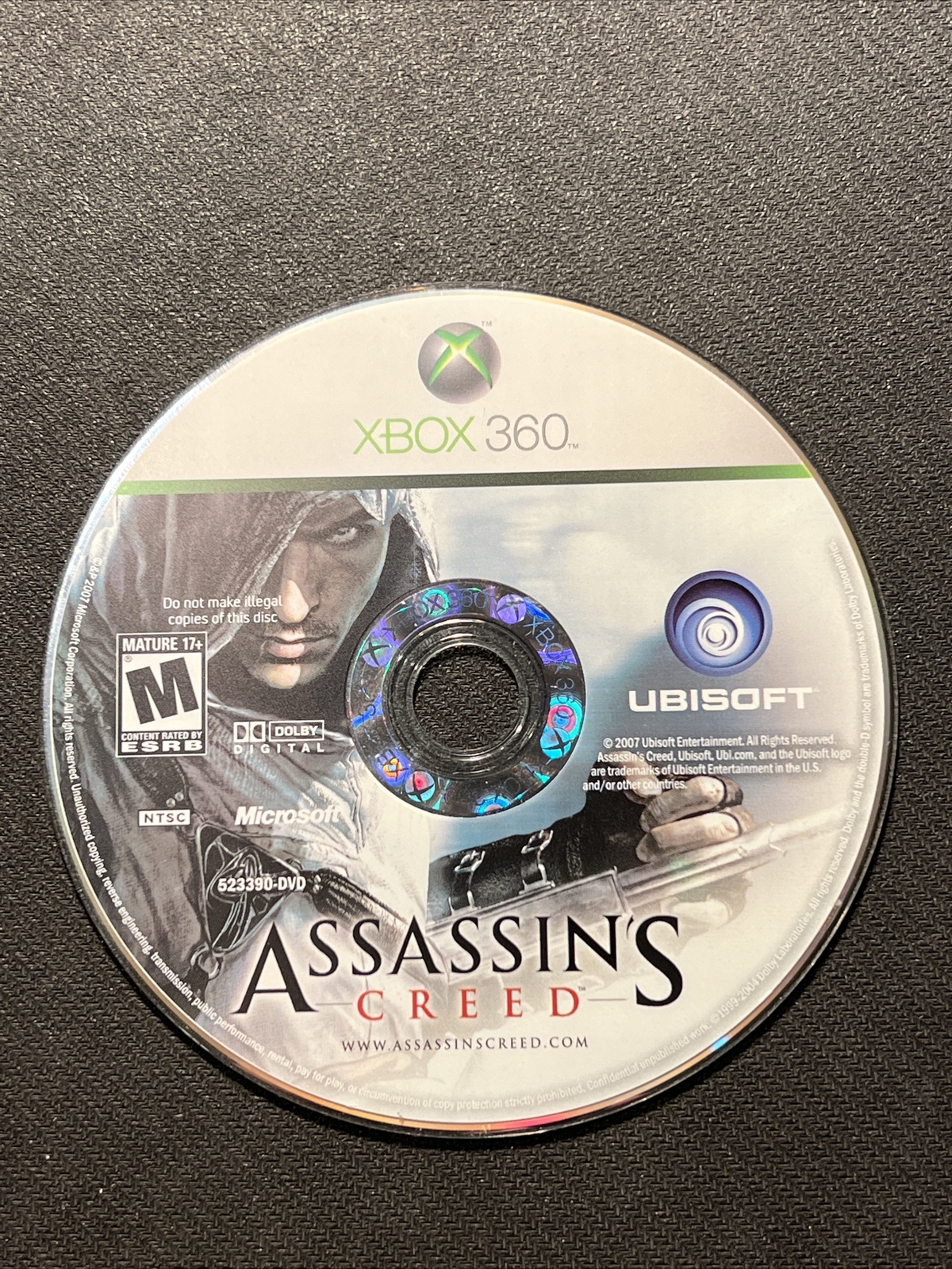Assassins Creed (Microsoft Xbox 360, 2007) Disc Only