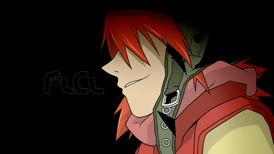 Anime flcl haruhara haruko boys redhead face smiling Playmat Gaming Mat Desk