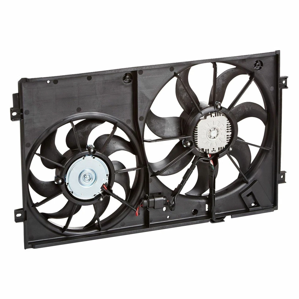 Ventilador doble radiador y condensador para Volkswagen Beetle Golf Jetta Passat Rabbit Foto 2 de 2