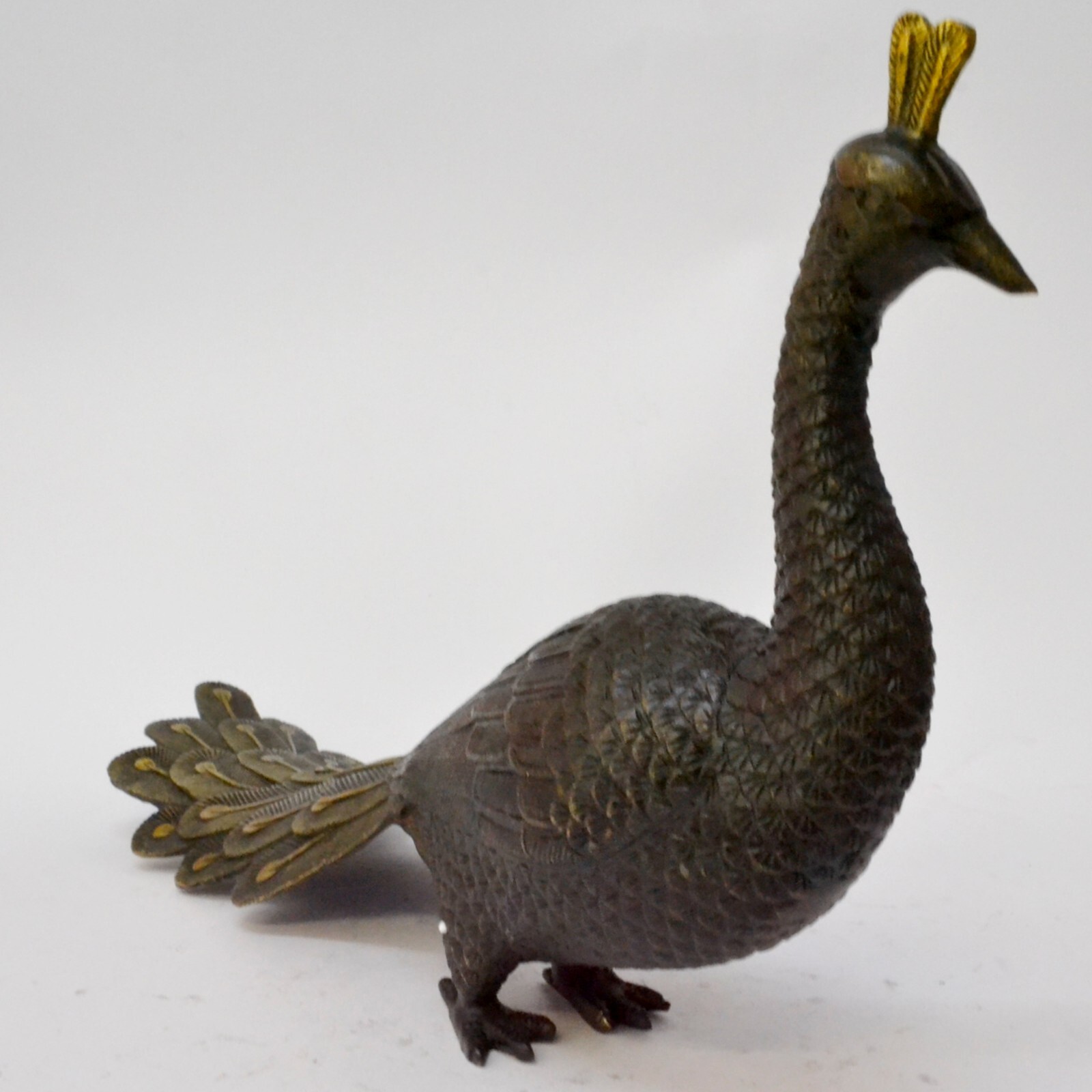 Große Pfauenstatue Aus Metall – 43,5 X 33 Cm, Rostfrei, Für Garten, Terrasse Oder Als Deko-Geschenk