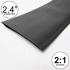 2.4" ID Black Heat Shrink Tube 2:1 ratio (2 feet) polyolefin inch/ft/to 60mm
