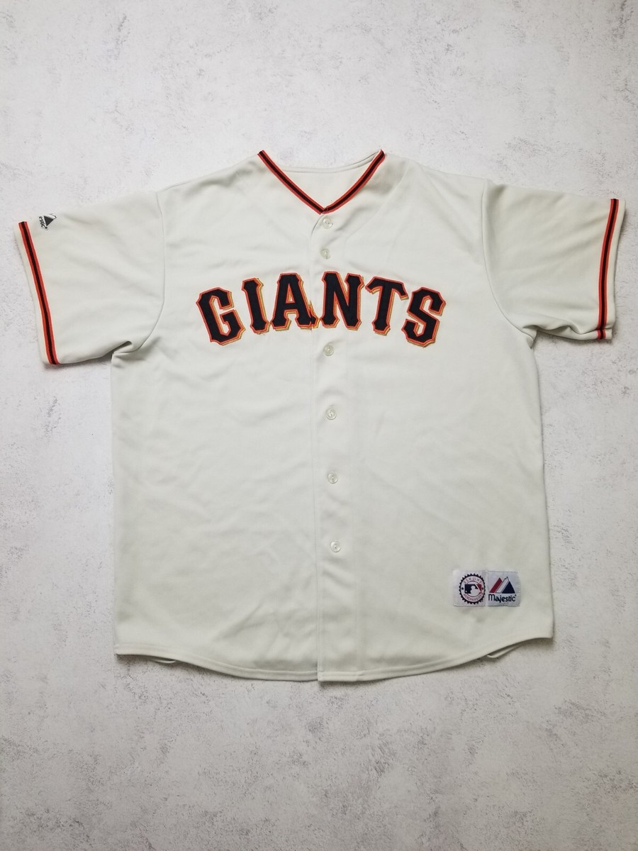 Vintage San Francisco Giants Majestic MLB Cream Baseball Jersey