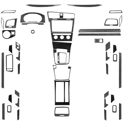 52Pcs Real Carbon Fiber Kits Full Interior Trim For VW Golf 7 GTI Mk7 2013-2017