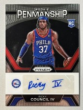2023-24 Panini Prizm Basketball Rookie Penmanship #28 Ricky Council IV Auto