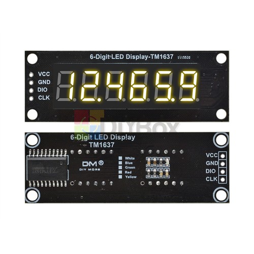 TM1637 0.36inch 6-Digit 7-Segment Digital LED Display Tube Module 0.36" 5 Colors - Picture 6 of 36