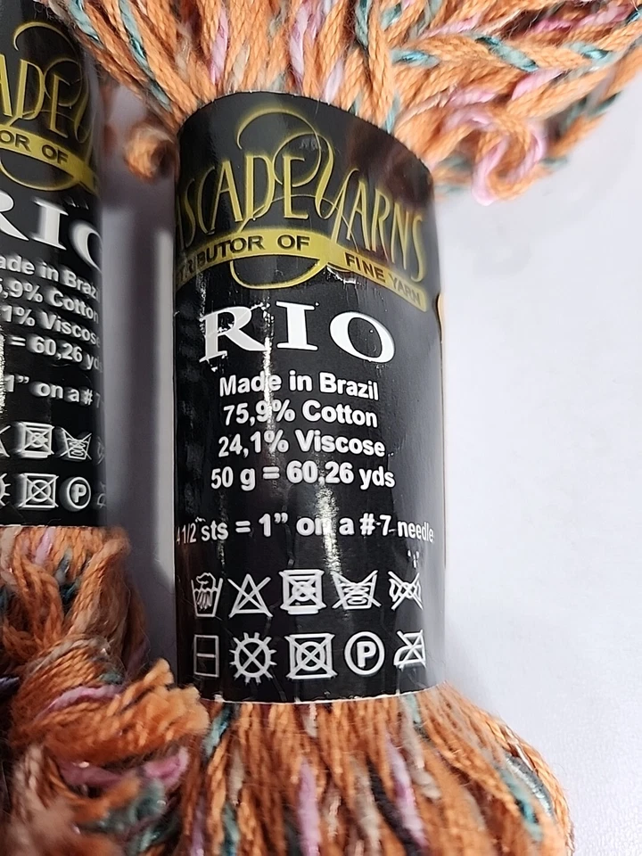 Cascade Yarns Rio Verigated Cotton & Viscose 3 Skeins 50 gm & 60.26 Yrd Each - Image 2 of 4