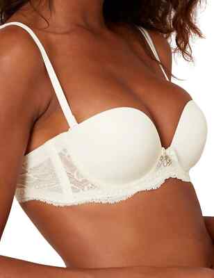 Soutien-Gorge Bandeau Simone Pérèle Eden - Bonnet F Tour 85 (70F EU) - Ivoire - Neuf Avec Étiquette