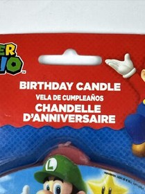 Nintendo NES SNES Super Mario Bros World Birthday Candle Cake Topper Amscan 2021