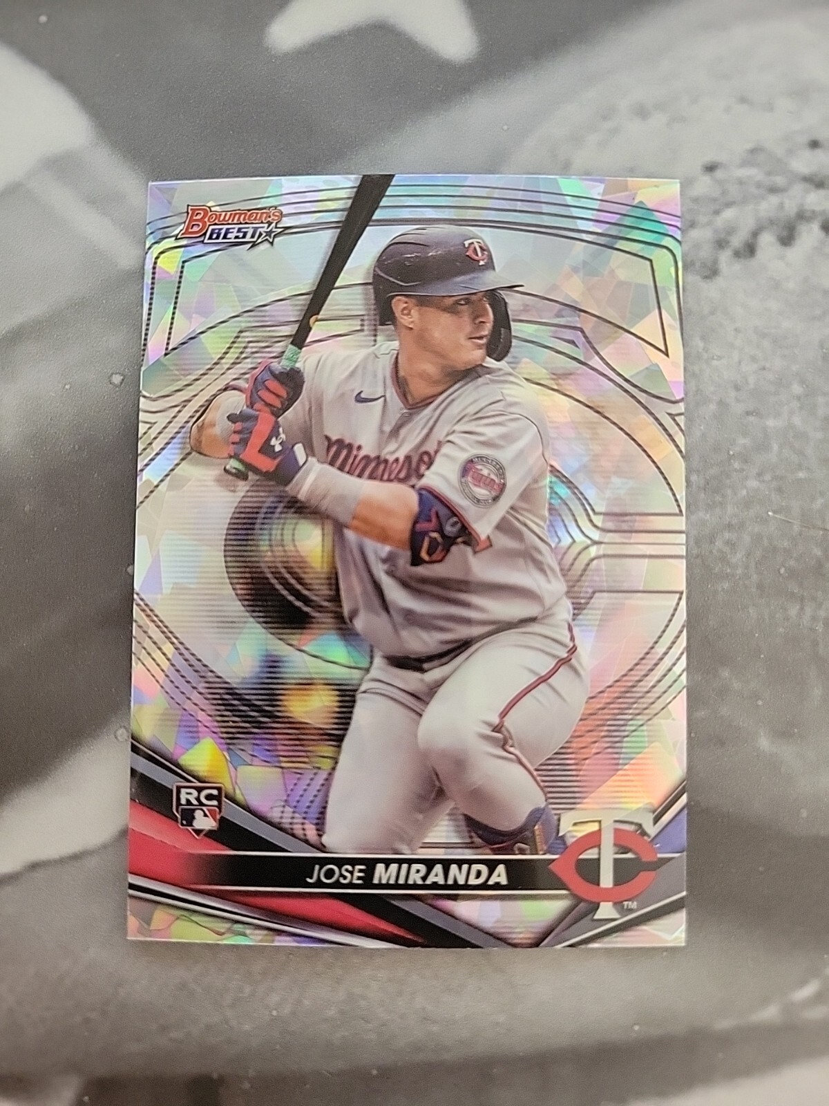 2022 BOWMAN'S BEST JOSE MIRANDA ROOKIE ATOMIC REFRACTOR CARD #59