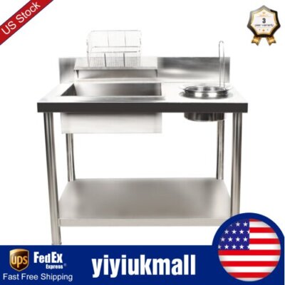 Commercial Food Prep Breading Table Stainless Steel Fry Chicken Work Station