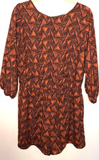 Cozy Casual Women's Romper 2X Rose Black 3/4 sleeve Made in USA
