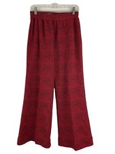 VTG 60s Glenayr Kitten Flare Size M Pant Poly Wool Bell Bottom Cuff High Waist