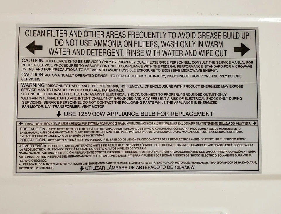 New Magic Chef MCO165UW OTR Microwave Exterior Outer Bottom Panel - Image 3 of 3