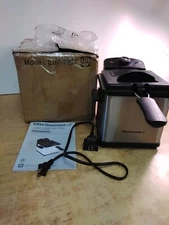 Elite Gourmet EDF-1607 1.6 QT Stainless Steel Deep Fryer 800-Watt Mesh Basket